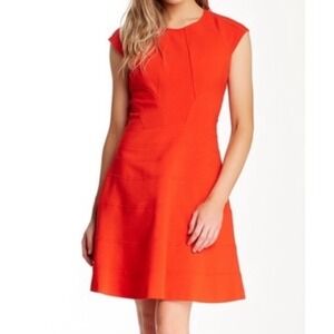 Diane Von Furstenberg  Dress Women 12 DVF Rebecca Fit And Flare in Red Dress